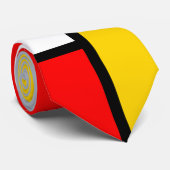 Cravate Composition des couleurs géométriques de style mon (Roulé)