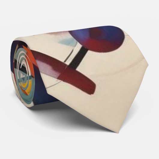 Cravate Composition moderne Oeuvre Abstraite (Roulé)