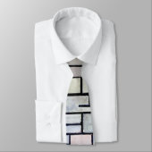 Cravate Composition rose et gris, Mondrian (Attaché)