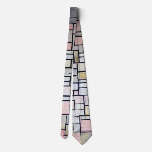 Cravate Composition rose et gris, Mondrian (Dos)
