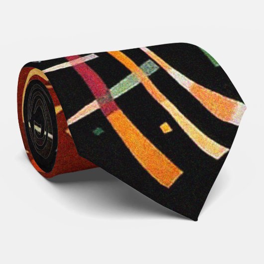 Cravate Composition X Biomorphie Abstraction - Kandinsky (Roulé)