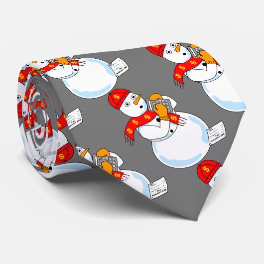 Cravate Comptable Snowman (Roulé)
