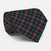 Cravate Comyn - Cumul Clan Tartan Rouge et bleu Plaid (Roulé)