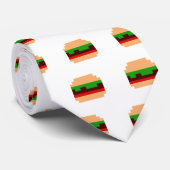 Cravate conception à 8 bits d'art de pixel d'hamburger (Roulé)