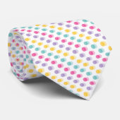 Cravate Conception à pois avec mélange de couleurs vives (Roulé)
