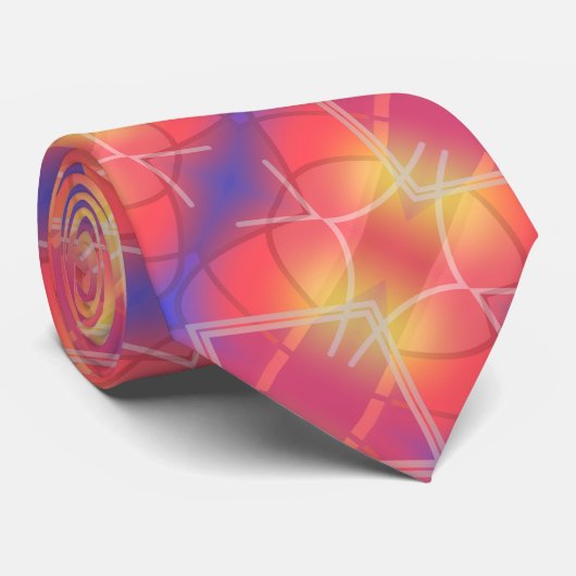 Cravate Conception abstraite à couche de néon souple (Roulé)
