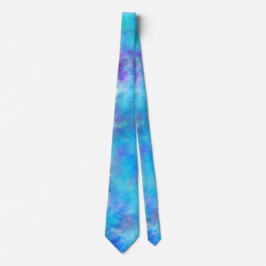 Cravate Conception abstraite bleu violet (Devant)