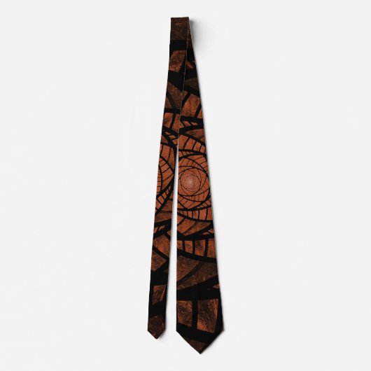 Cravate Conception abstraite Brown en noir (Dos)