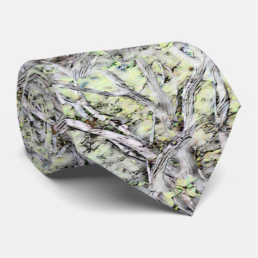 Cravate Conception abstraite dans un vert clair (Roulé)
