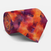 Cravate Conception abstraite d'automne colorée (Roulé)