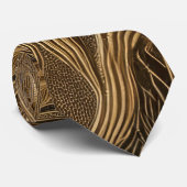 Cravate Conception abstraite en or doré (Roulé)