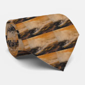 Cravate Conception abstraite jaune Brown (Roulé)