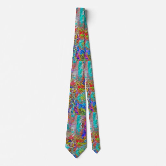 Cravate Conception abstraite multicolore dynamique (Devant)