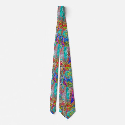 Cravate Conception abstraite multicolore dynamique (Dos)