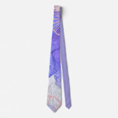 Cravate Conception abstraite violette (Devant)
