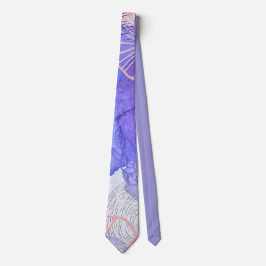 Cravate Conception abstraite violette (Devant)
