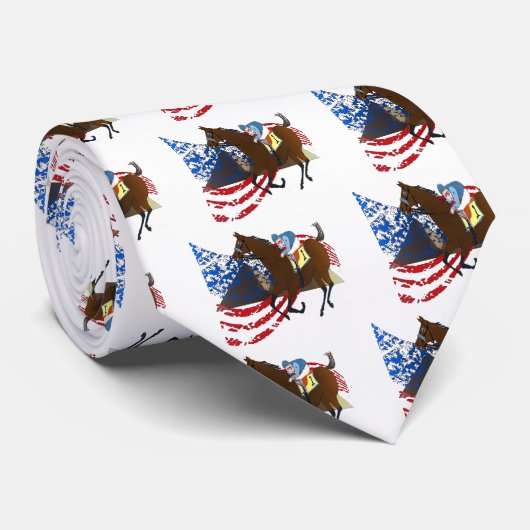 Cravate conception américaine de course de chevaux de (Roulé)