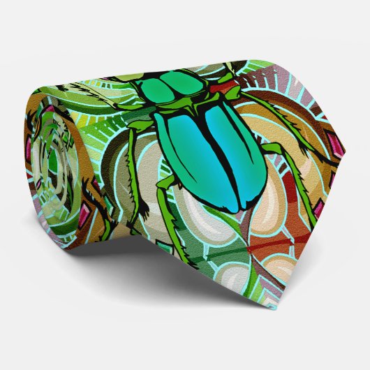 CRAVATE CONCEPTION BLEUE DE SCARABÉE (Roulé)