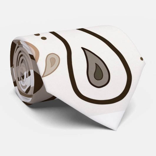 Cravate Conception Brown Et Khaki Paisley (Roulé)