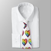Cravate Conception cardiaque gay pride (Attaché)