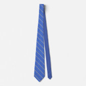 Cravate Conception chevron bleu et gris (Devant)