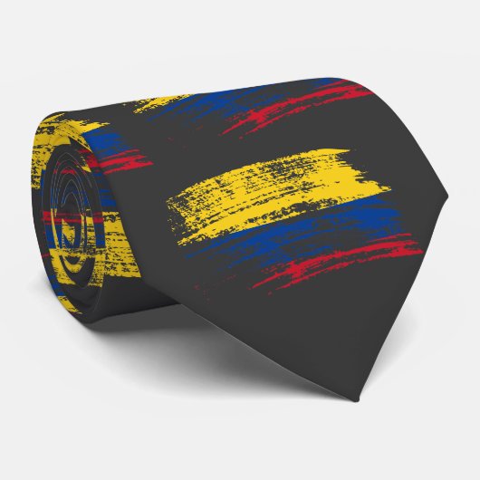 Cravate Conception colombienne fraîche de drapeau (Roulé)