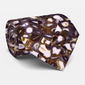 Cravate Conception d'Agate blanc Brown violet (Roulé)