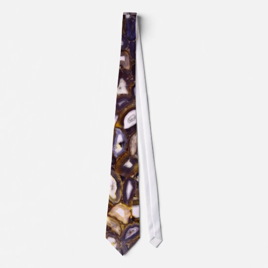 Cravate Conception d'Agate blanc Brown violet (Devant)