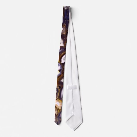 Cravate Conception d'Agate blanc Brown violet (Dos)