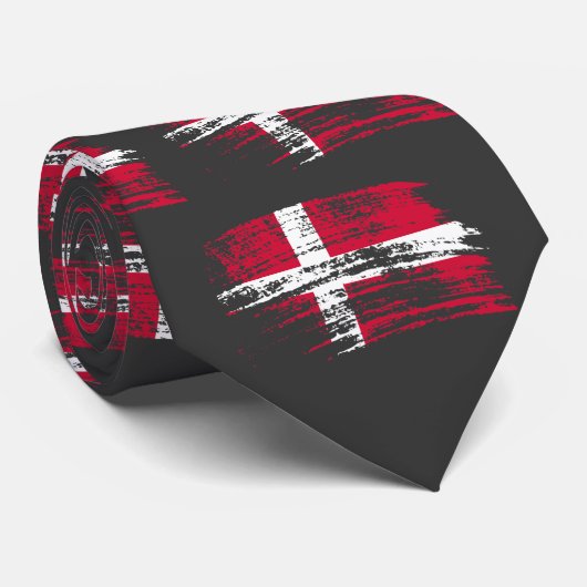 Cravate Conception danoise fraîche de drapeau (Roulé)