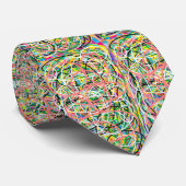 Cravate Conception de bandes de cerceaux multicolores (Roulé)