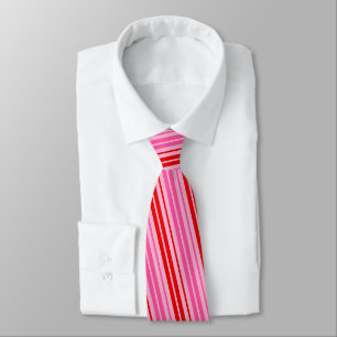 Cravate Conception de bandes verticales rose bubble gum ro