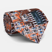 Cravate Conception de carte de circuit imprimé orange pour (Roulé)