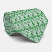 Cravate Conception de chandail de Noël vert (Roulé)