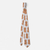 Cravate Conception de chien Goldendoodle rouge sur fond de (Dos)