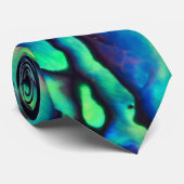 Cravate Conception de coques d'ormeaux bleus et verts (Roulé)