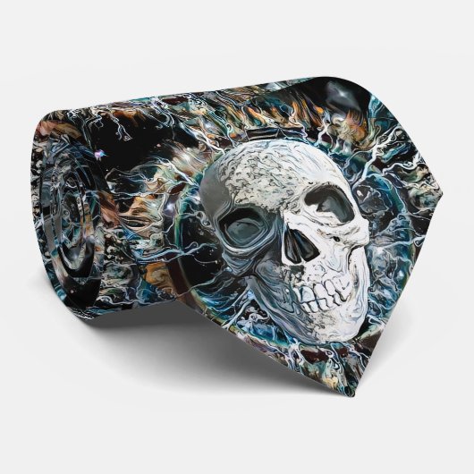 Cravate Conception de crâne (Roulé)