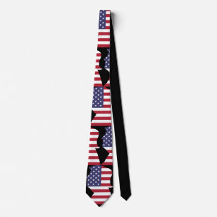 Cravate Conception de drapeau des Etats-Unis d'atout de