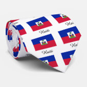 Cravate Conception de drapeau du Haïti (Roulé)