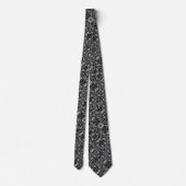 Cravate Conception de fleurs de dalmatien noir mignon (Dos)