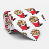 Cravate conception de frites rétro françaises (Roulé)