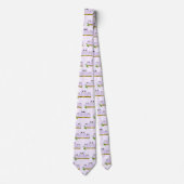 Cravate Conception de hiboux lilas avec fond de n'importe  (Devant)