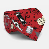 Cravate Conception de jeu de casino de Vegas de vivats (Roulé)