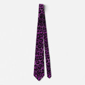 Cravate Conception de la série Leopard violet et or 3 (Devant)