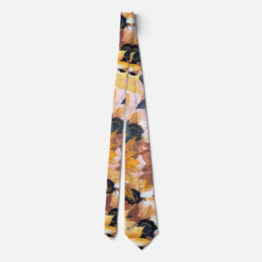 Cravate Conception de l'aquarelle de tournesol (Dos)