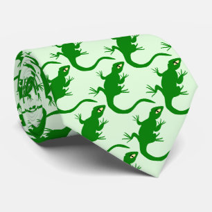 Cravate Conception de lézard vert