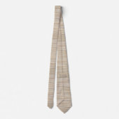 Cravate Conception de lignes brunes abstraites mignonnes (Dos)