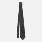 Cravate Conception de lignes Wavy en noir et blanc (Dos)