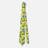 Cravate Conception de motif aquarelle de citrons (Devant)