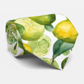 Cravate Conception de motif aquarelle de citrons (Roulé)